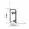 картинка Плинтус алюминиевый прямоугольный горизонтальный длина 3 метра чёрный матовый от магазина Веботделка.рф