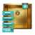 картинка Мойка подст.монтаж 50х44 (3,0) вып 3 1/2  MIXLINE PRO 20см с сифоном (золото) от магазина Веботделка.рф